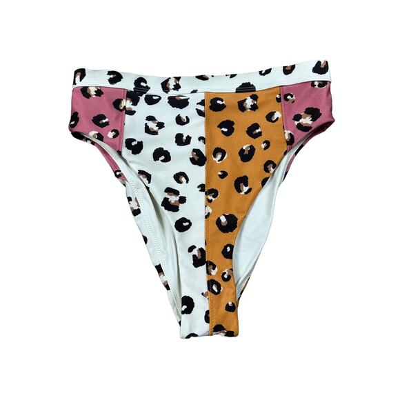 RED CARTER Leopard Print Swim Bottoms Skylar Bikini Bottom Size Small US 6 - Picture 1 of 7